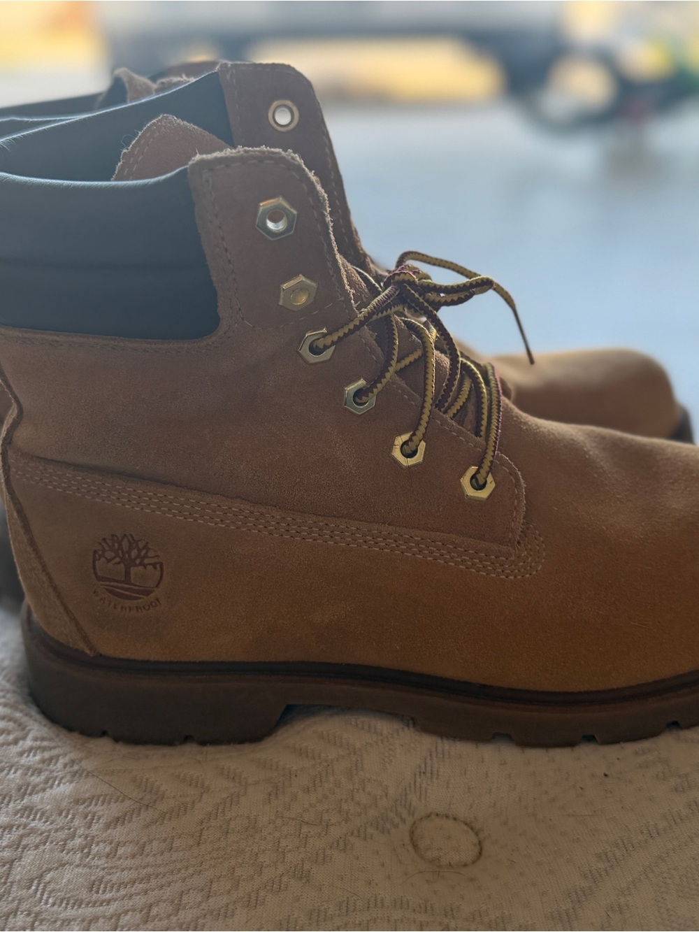 Timberland Men's Tan Suede Lace-Up Work Boots